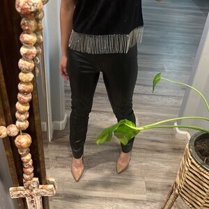 Zara leather leggings